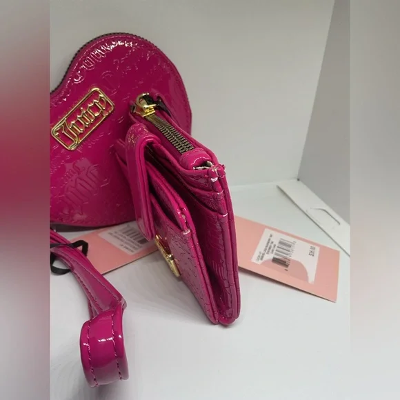 Juicy Couture Pink Heart Wristlet and Wallet Set - Picture 4 of 12